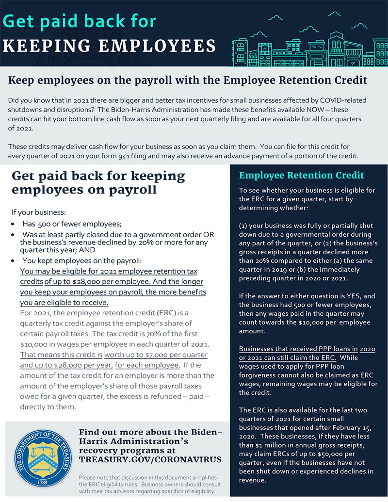 How To Get Free Money From The Government Via Employee Retention Credit (ERC)